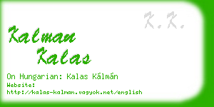 kalman kalas business card